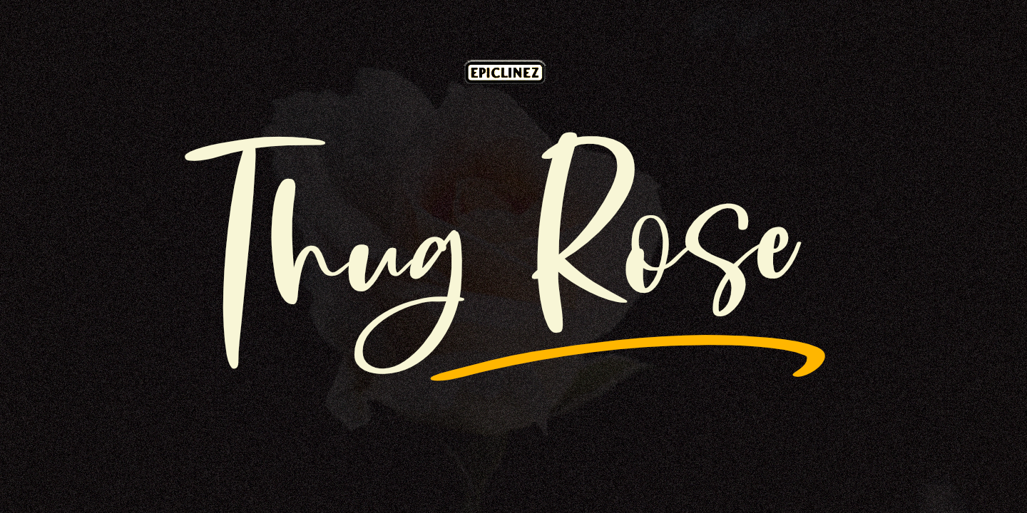 Beispiel einer Thug Rose-Schriftart